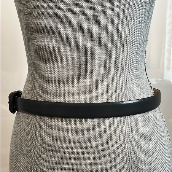 Full Leather Belt in Charcoal Grey 1" wide, Size L - Picture 3 of 9